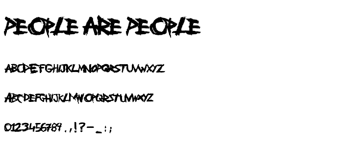 People Are People font